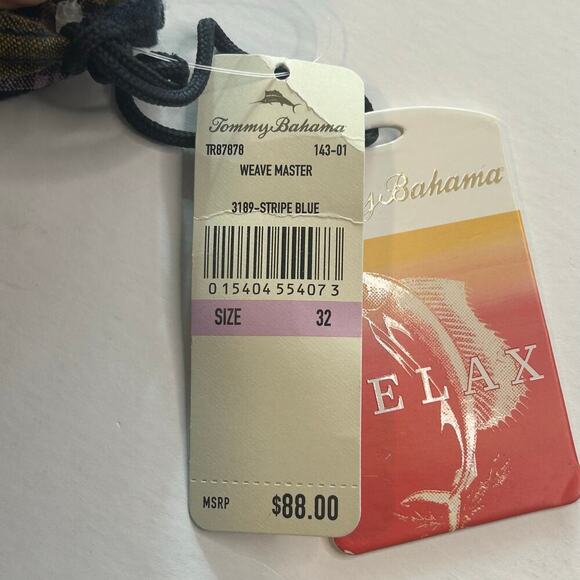 Tommy Bahama NWT mens weave master relax linen plaid multicolor short size 32 - Picture 8 of 9